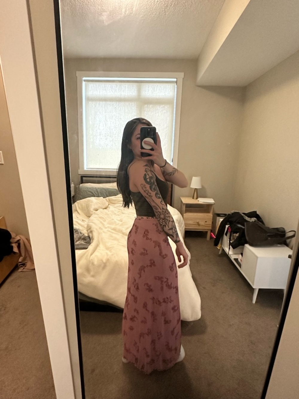 Urban Outfitters Pink Floral Maxi Skirt